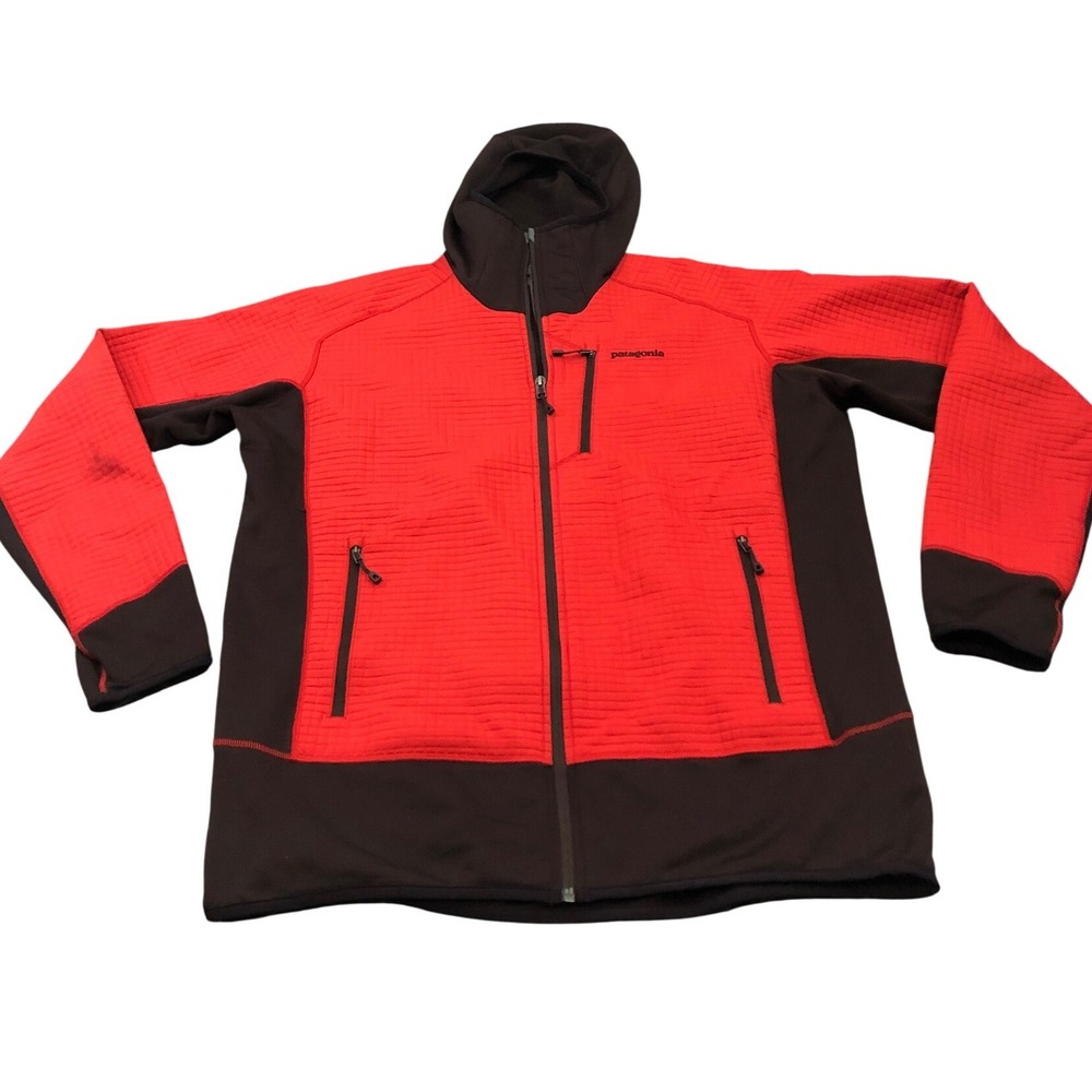 Patagonia Dual Aspect Hoody Jacket Mens L Polartec‎ Power Shield Grid Coat
